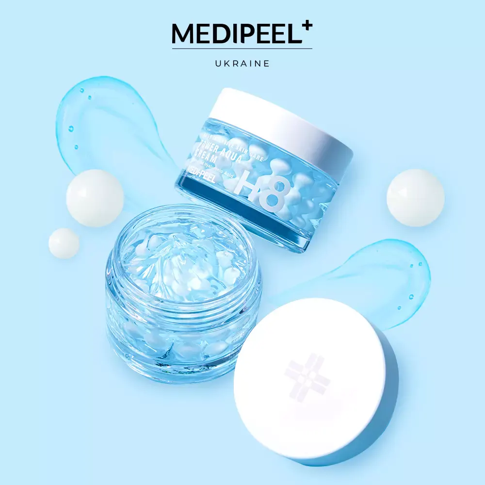 Ліфтинг-крем для обличчя із пептидними капсулами MEDIPEEL Power Aqua Cream, 50 мл — фото 2