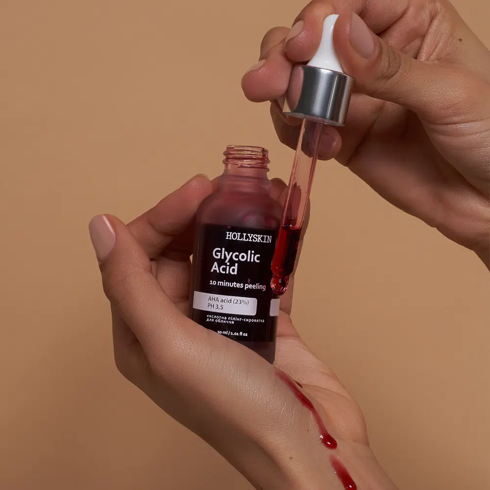Кислотна сироватка-пілінг для обличчя HOLLYSKIN Glycolic Acid — додатковий вигляд 2