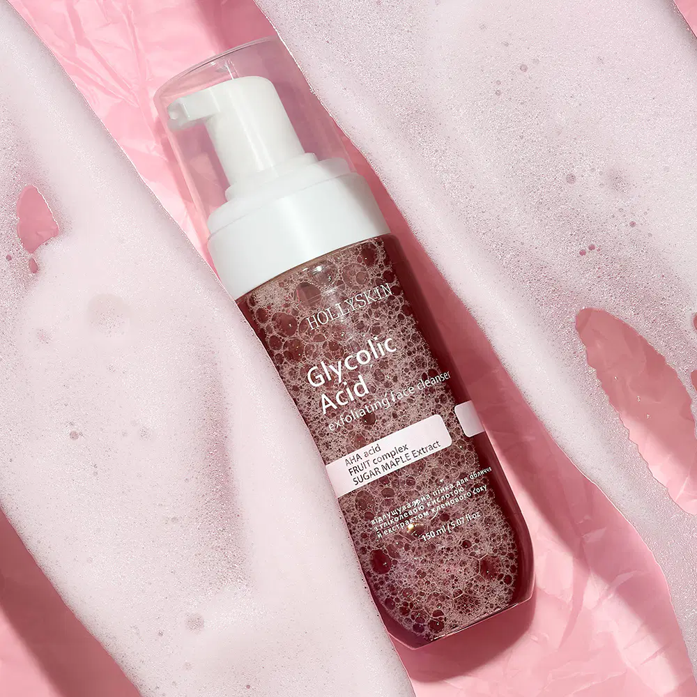 Відлущувальна пінка для обличчя HOLLYSKIN Glycolic Acid з гліколевою кислотою та ектрактом кленового соку — додатковий вигляд 2